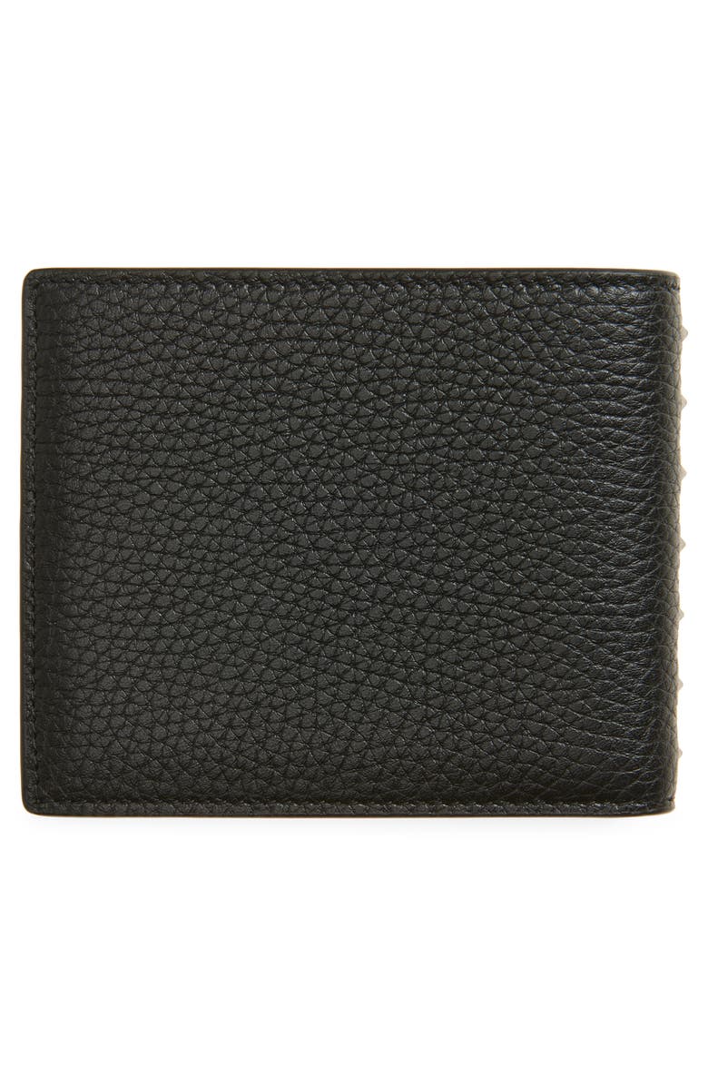 Valentino Rockstud Leather Bifold Wallet, Alternate, color, Black