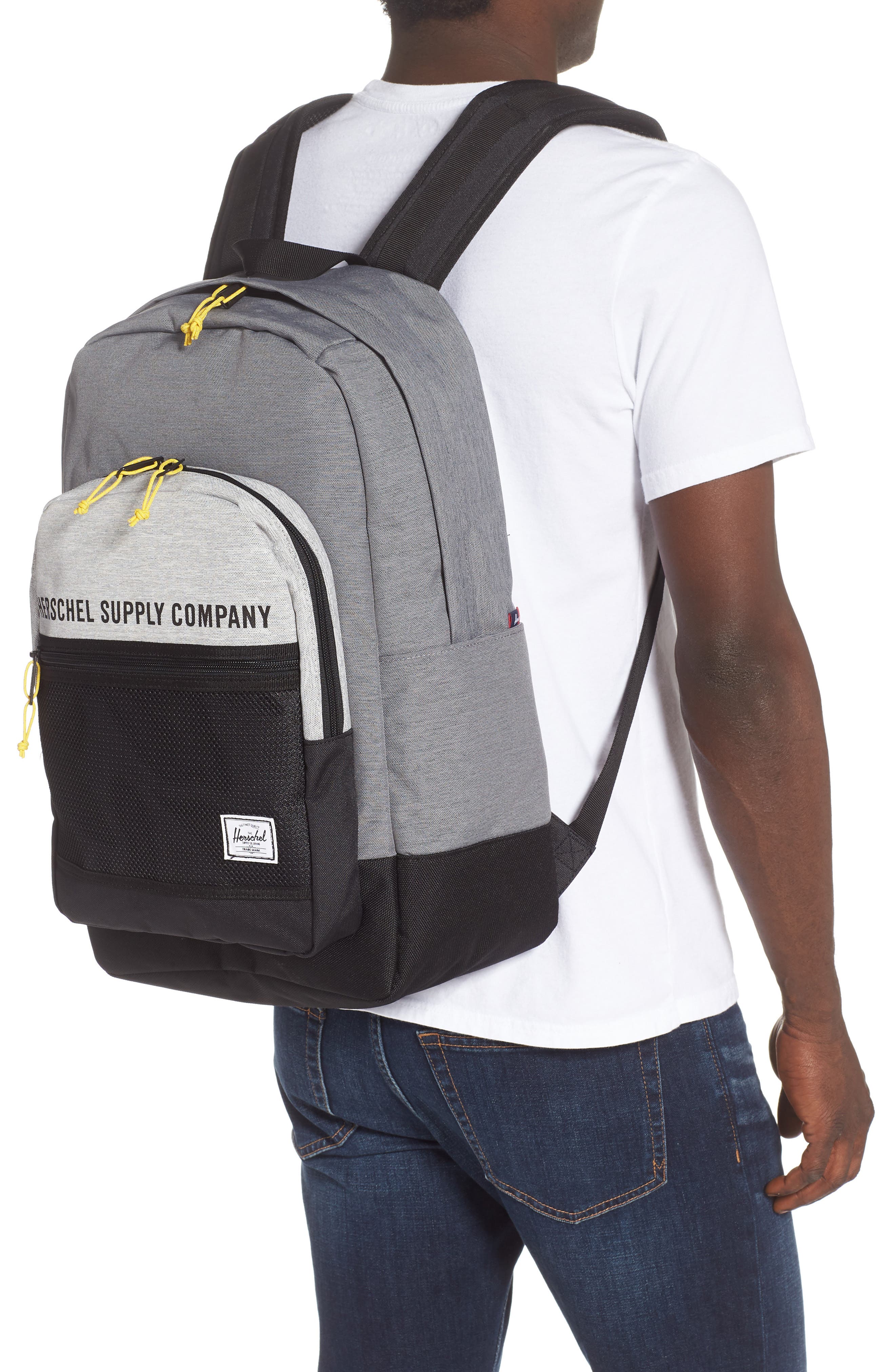 Kaine Backpack, Alternate, color, GREY/ LIGHT GREY CROSSHATCH