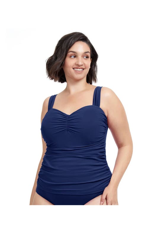 Profile By Gottex Tutti Frutti Plus Size Sweetheart Underwire Tankini Top In Blue
