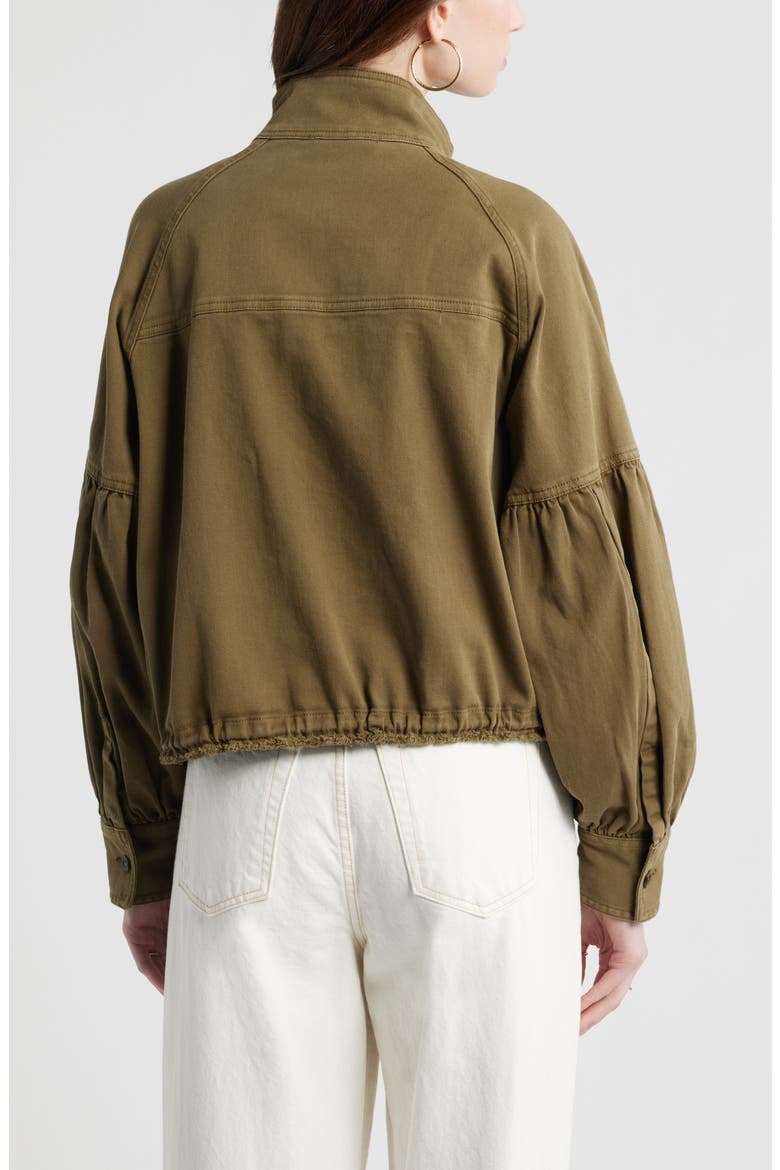 Blouson Twill Utility Jacket, Alternate, color, OLIVE DARK