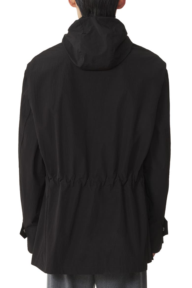 Short Parka In Technical Cotton, Alternate, color, Black