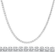 Bliss Diamond Platinum 15 3/4Ct Diamond Tennis Necklace Lab Grown 17"