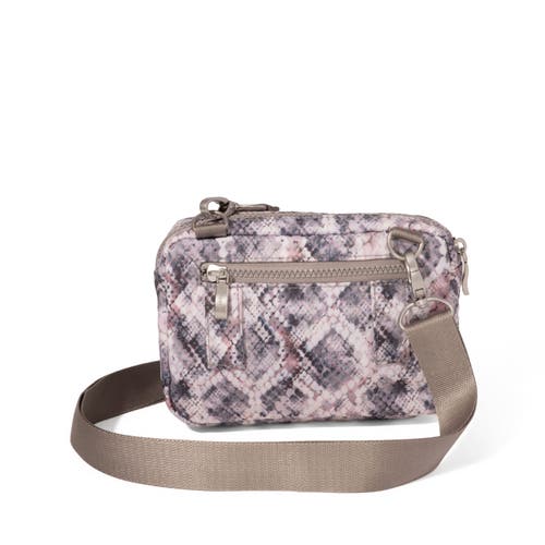 Baggallini Modern Double Zip Crossbody Bag In Boa Print