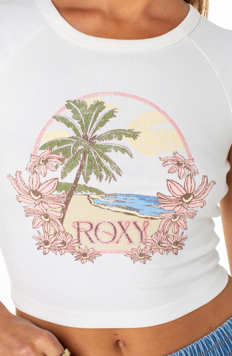 Roxy Beach Day Crop Graphic T-Shirt, Alternate, color, 