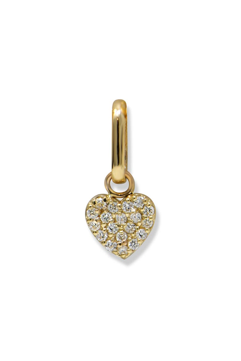Love Letter Pavé Diamond Heart Charm, Main, color, GOLD
