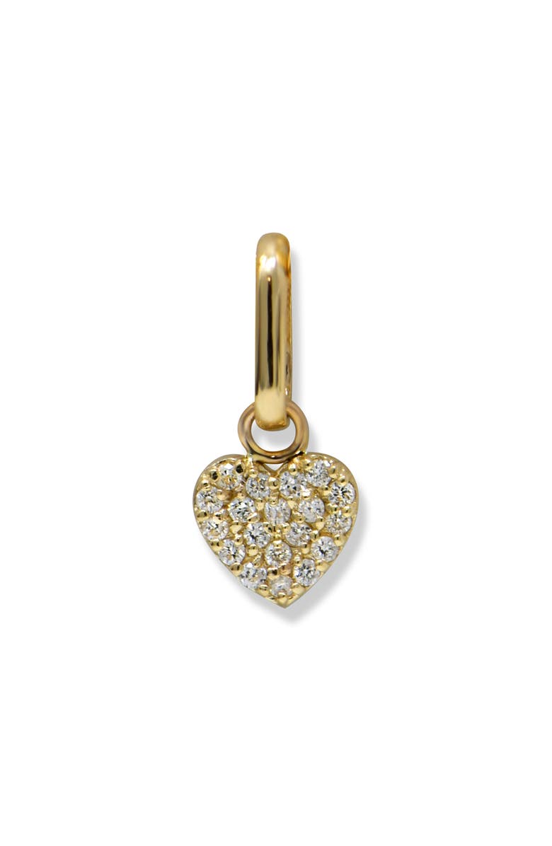 Anzie Love Letter Pavé Diamond Heart Charm, Main, color, Gold