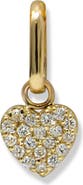 Anzie Love Letter Pavé Diamond Heart Charm