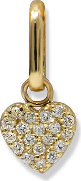 Anzie Love Letter Pavé Diamond Heart Charm