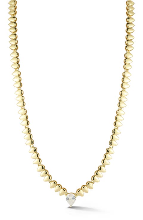 Pear Cubic Zirconia Necklace