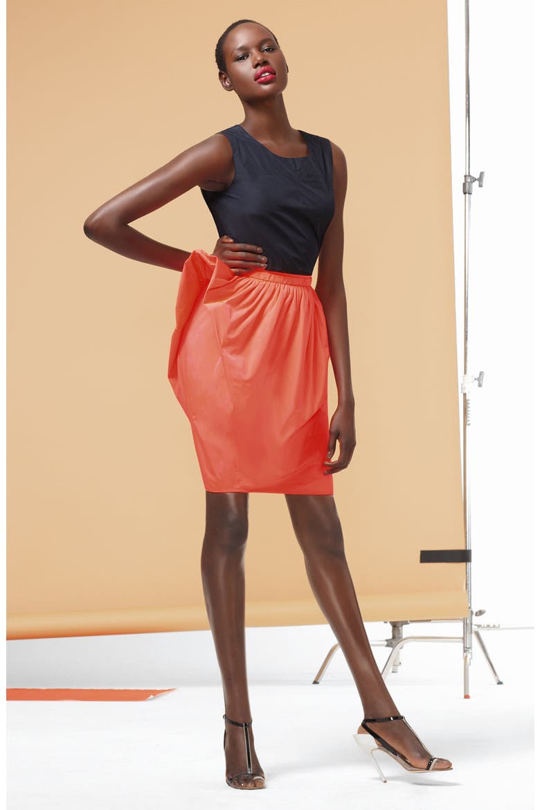 'Ellsworth' Structural Taffeta Skirt, Alternate, color, LAVA
