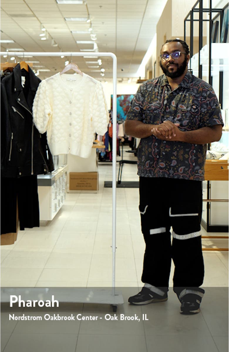 Textured Puff Sleeve Cardigan, sales video thumbnail