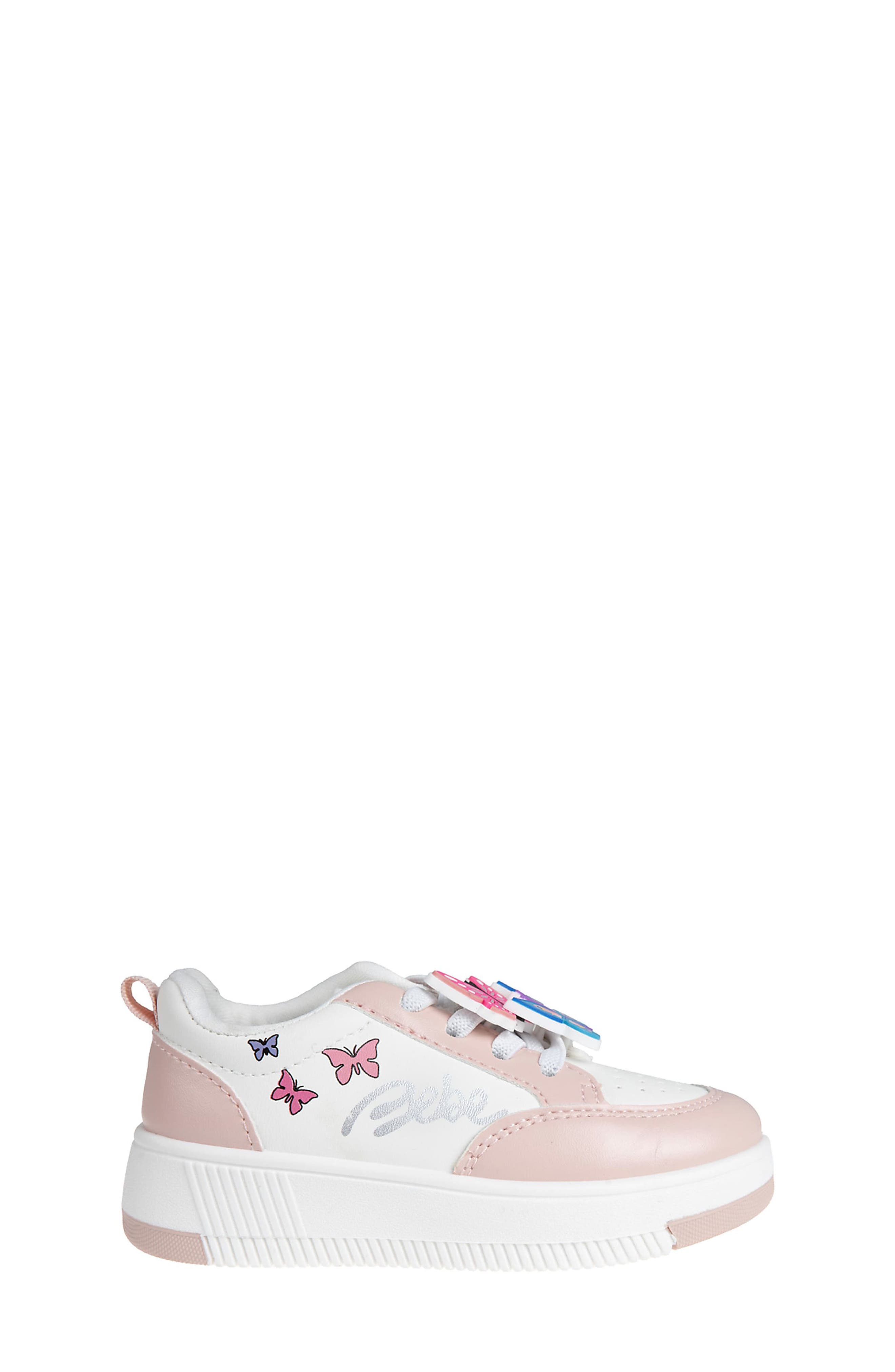 bebe Kids' Butterfly Court Sneaker, Alternate, color, 