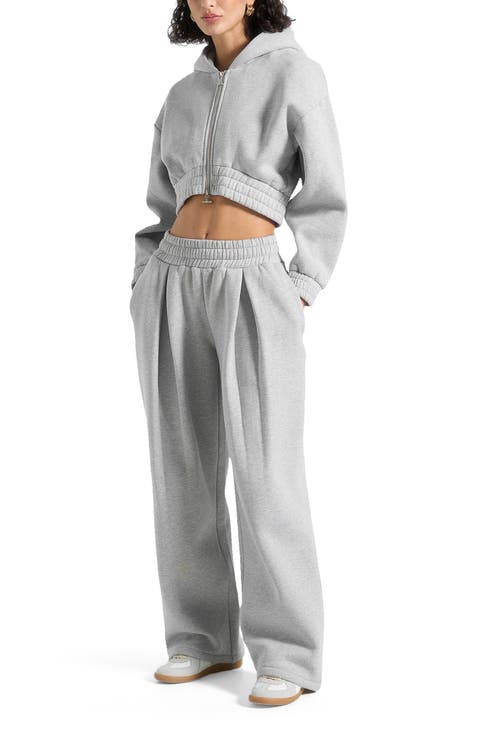 Fanny Straight Leg Box Pleat Joggers