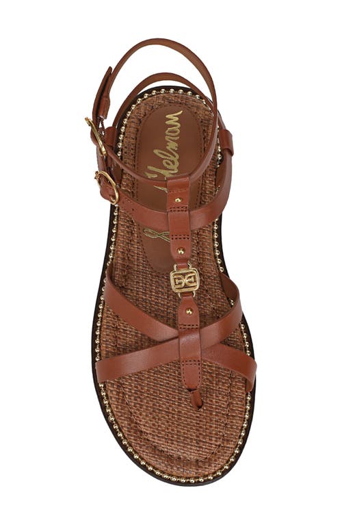 Sam Edelman Teeni Gladiator Sandal Cognac Brown Leather In Brown
