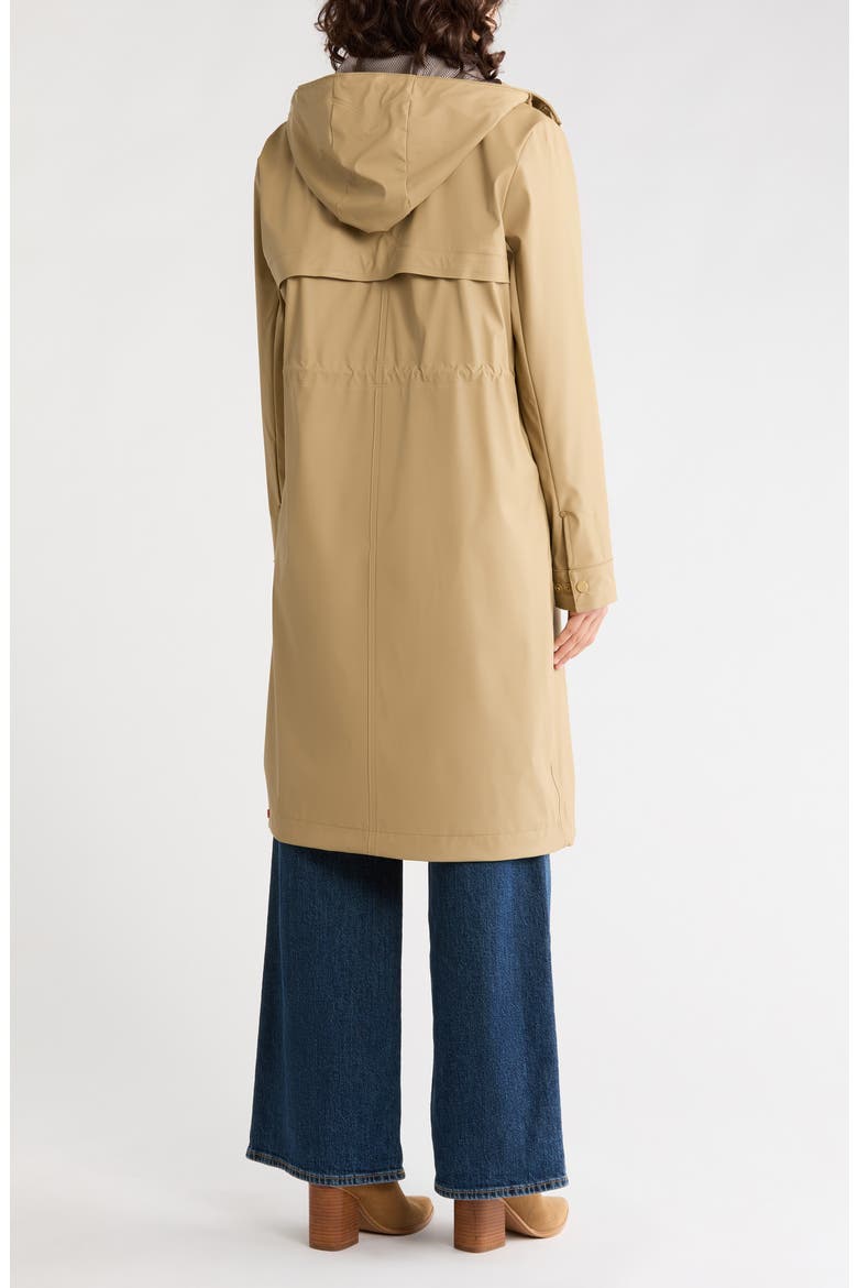 Darcy Longline Rubberized Rain Coat, Alternate, color, BRITISH TAN