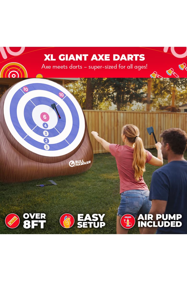 XL Bull Hawker - Giant Axe Darts Game, Alternate, color, Brown