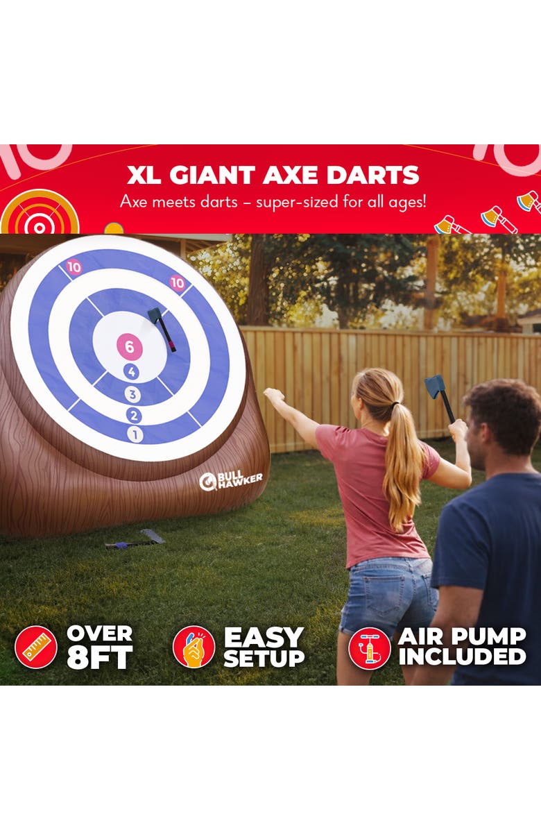 Swooc Games XL Bull Hawker - Giant Axe Darts Game, Alternate, color, Brown