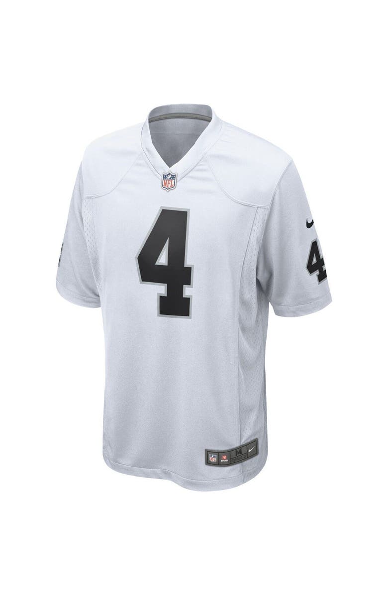 Nike Mens Las Vegas Raiders Derek Carr Nike White Game Jersey, Alternate, color, 