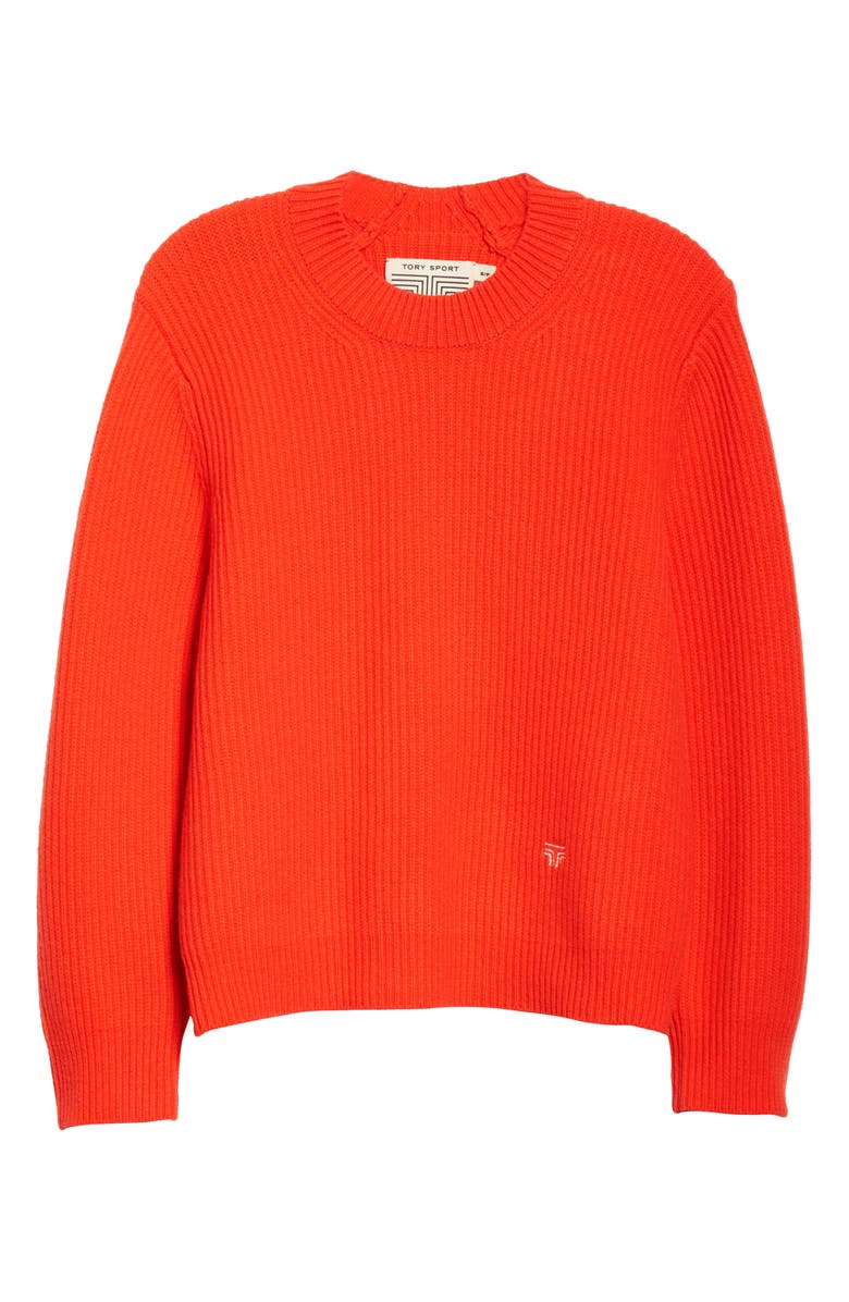 Tory Sport by Tory Burch Tory Sport Ribbed Merino Wool Sweater, Alternate, color, 