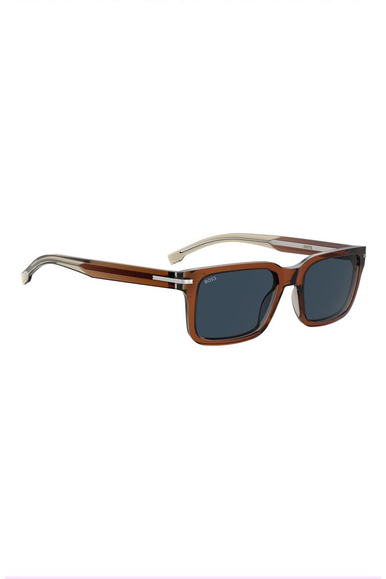 1628/S 54mm Rectangular Sunglasses, Alternate, color, BROWN