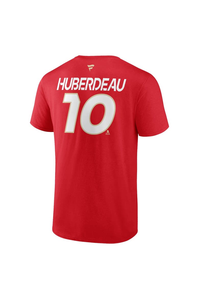 Men's Fanatics Branded Jonathan Huberdeau Red Calgary Flames 2023 NHL Heritage Classic Name & Number T-Shirt, Alternate, color, Red