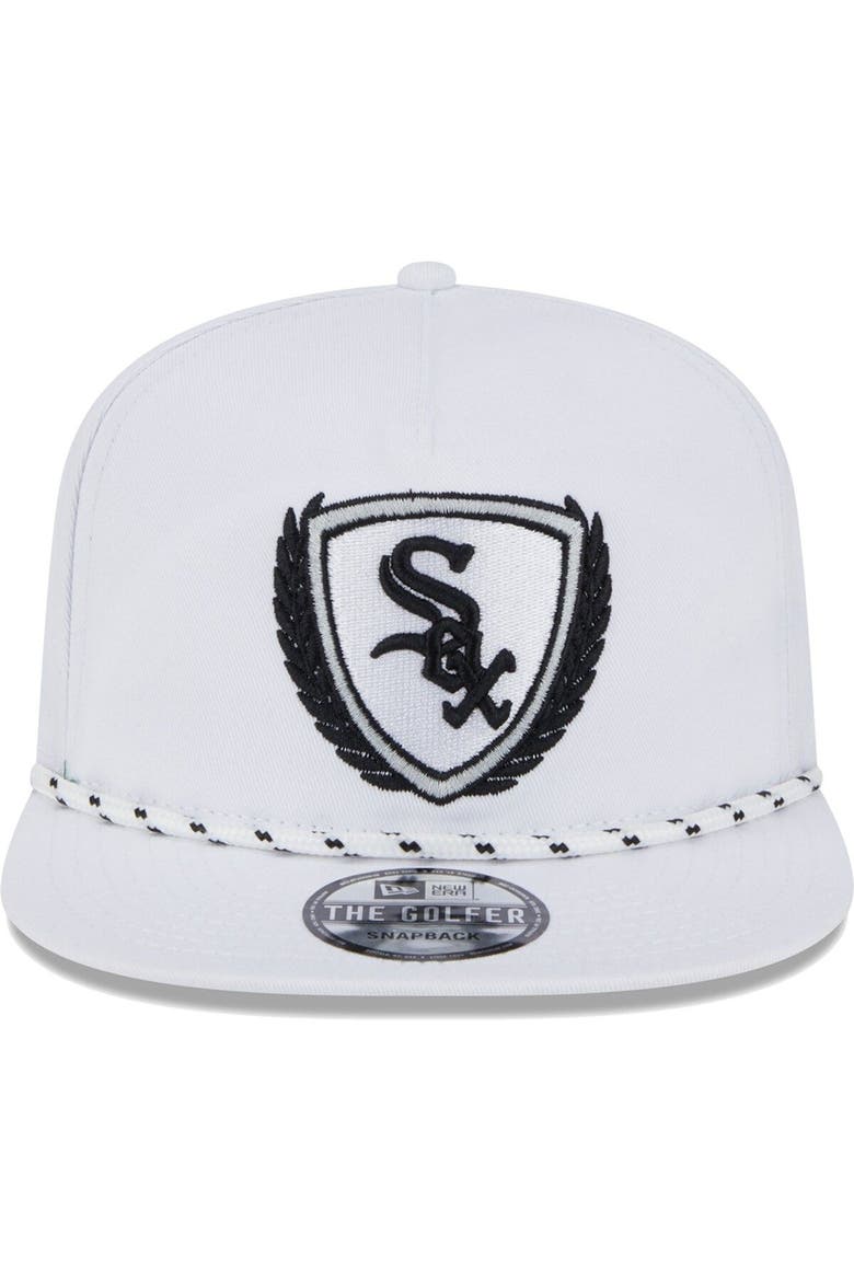 Men's New Era White Chicago White Sox Golfer Tee 9FIFTY Snapback Hat, Alternate, color, White