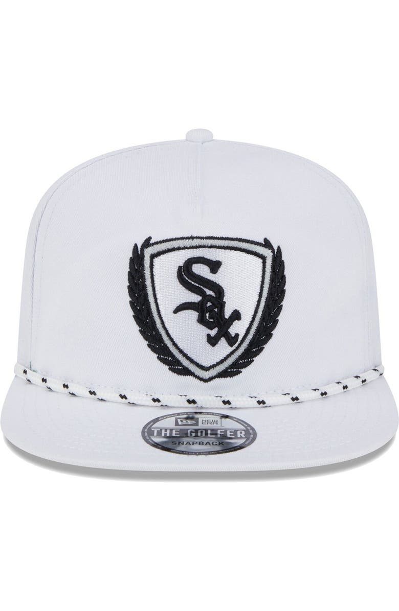 New Era Men's New Era White Chicago White Sox Golfer Tee 9FIFTY Snapback Hat, Alternate, color, White