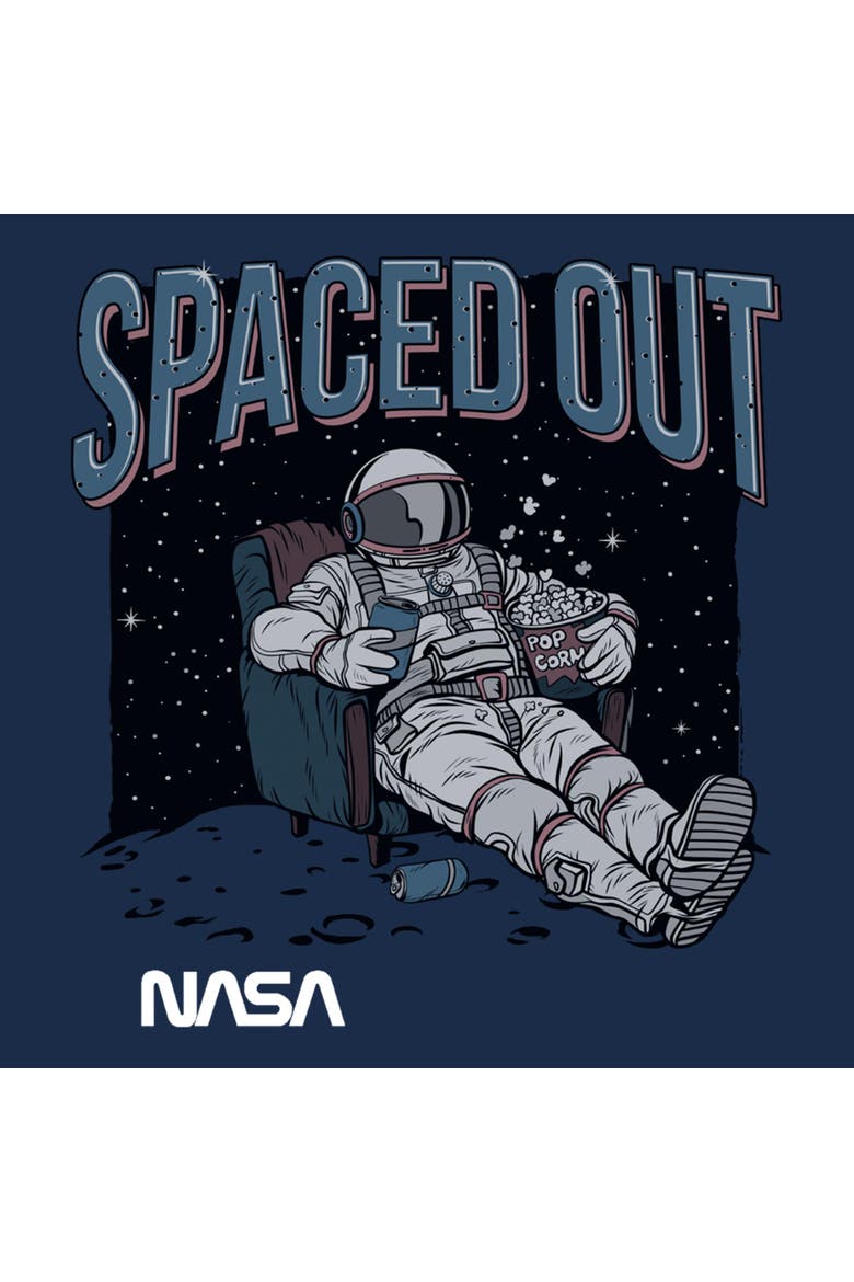 Men's NASA Spaced Out Astronaut  Graphic T-Shirt, Alternate, color, Navy Blue Heather