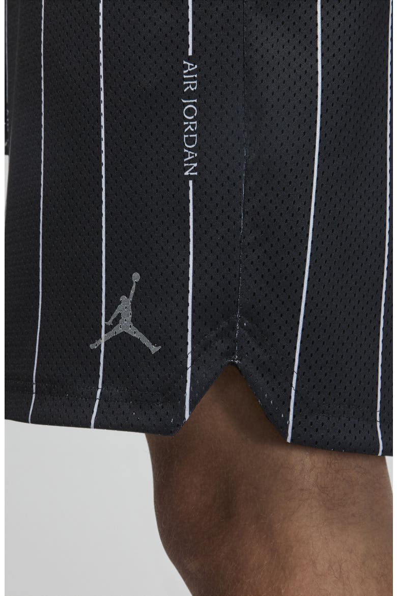 Essentials Stripe Mesh Shorts, Alternate, color, BLACK/ WHITE/ WHITE