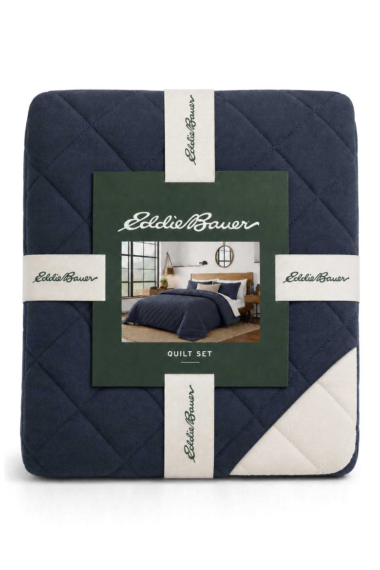 Brantwood Quilt Set, Alternate, color, BLUE INDIGO/ IVORY