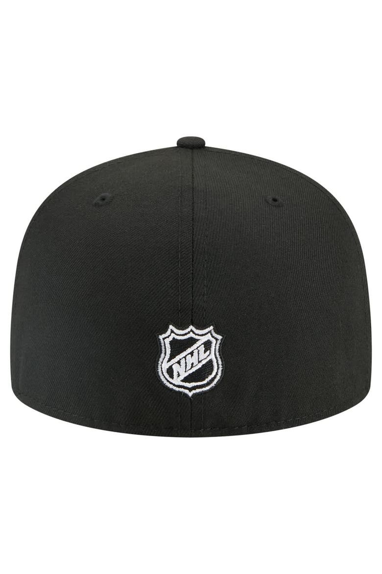 Men's New Era Black Los Angeles Kings Faded Lines 59FIFTY Fitted Hat, Alternate, color, Black