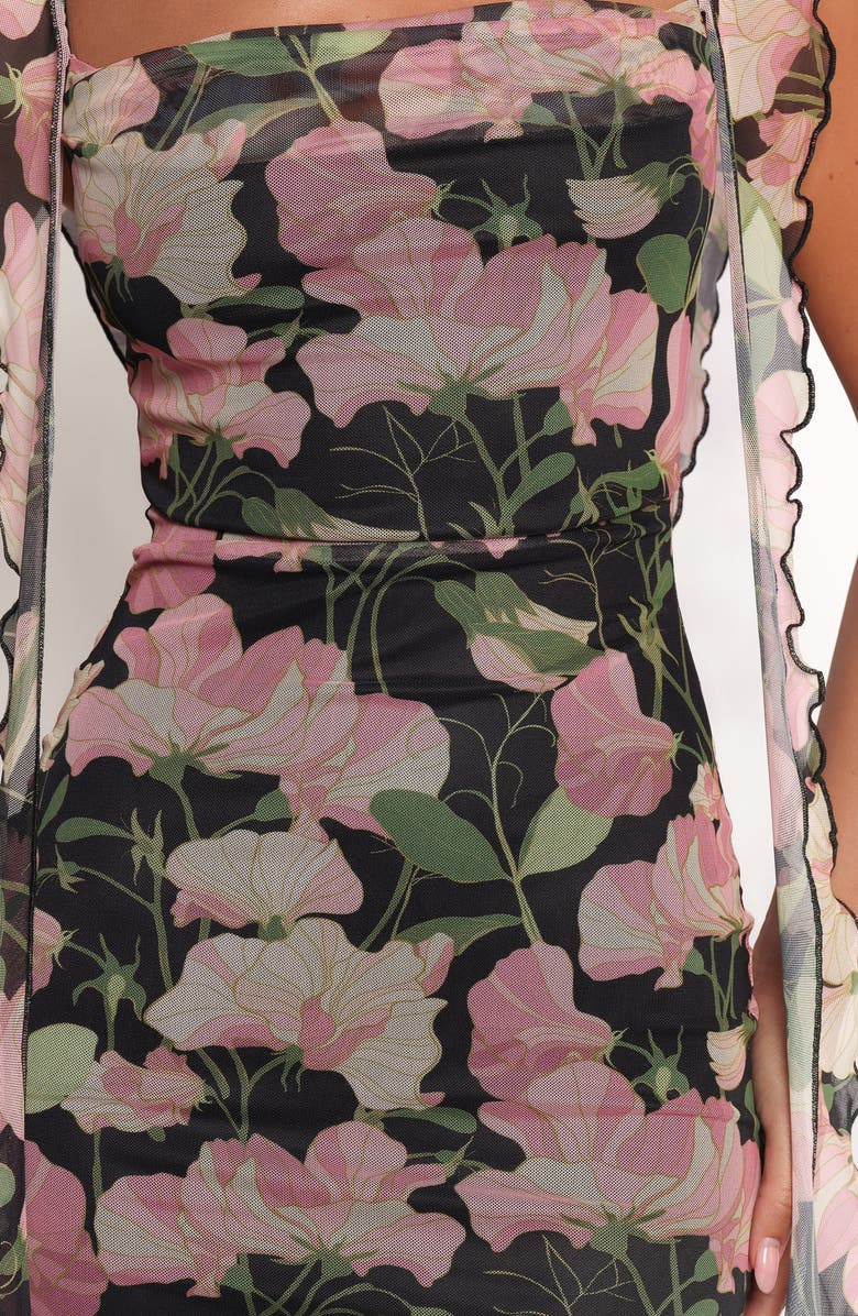 Petal & Pup Chiara Maxi Cocktail Dress, Alternate, color, Black