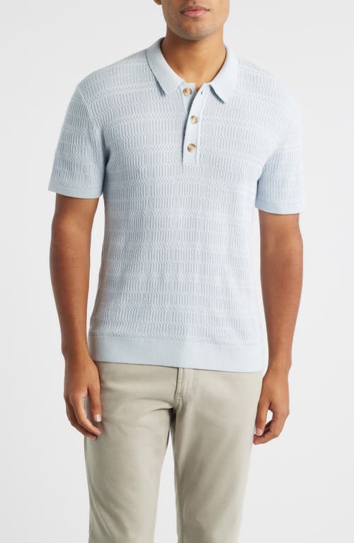Rails Nathan Cotton Blend Polo Sweater In Blue