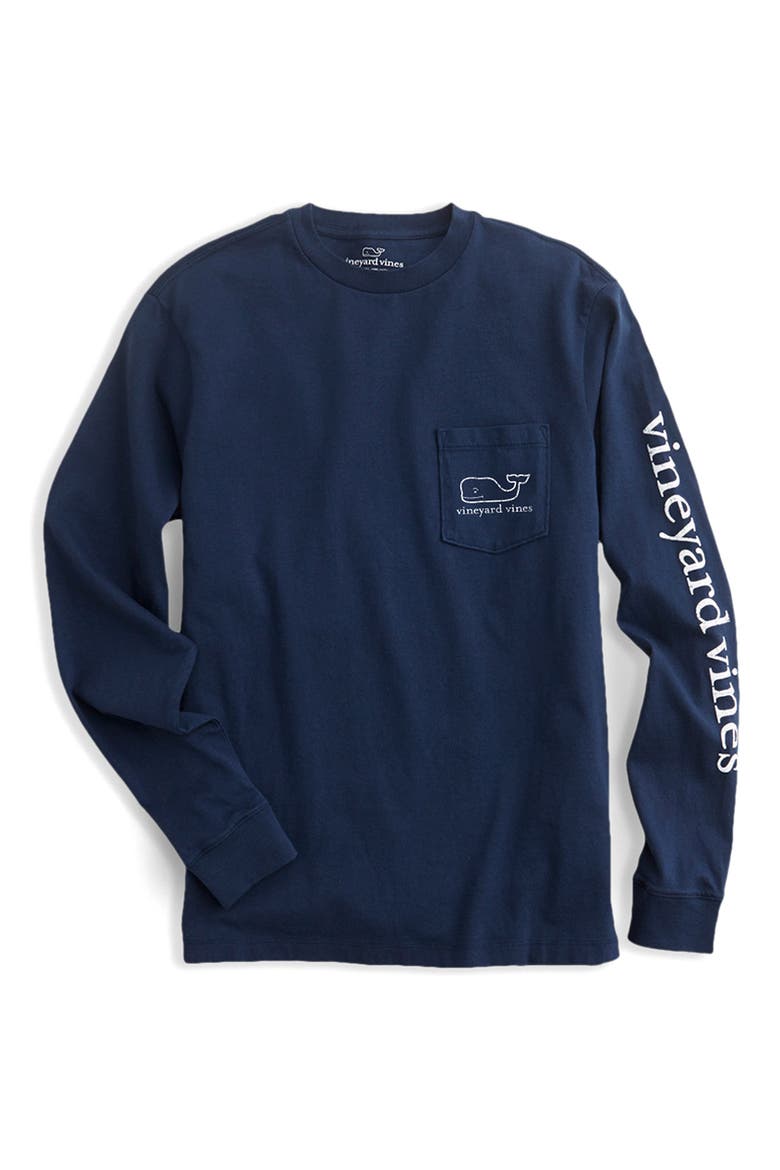 Vintage Whale Long Sleeve Graphic Tee, Main, color, BLUE BLAZER