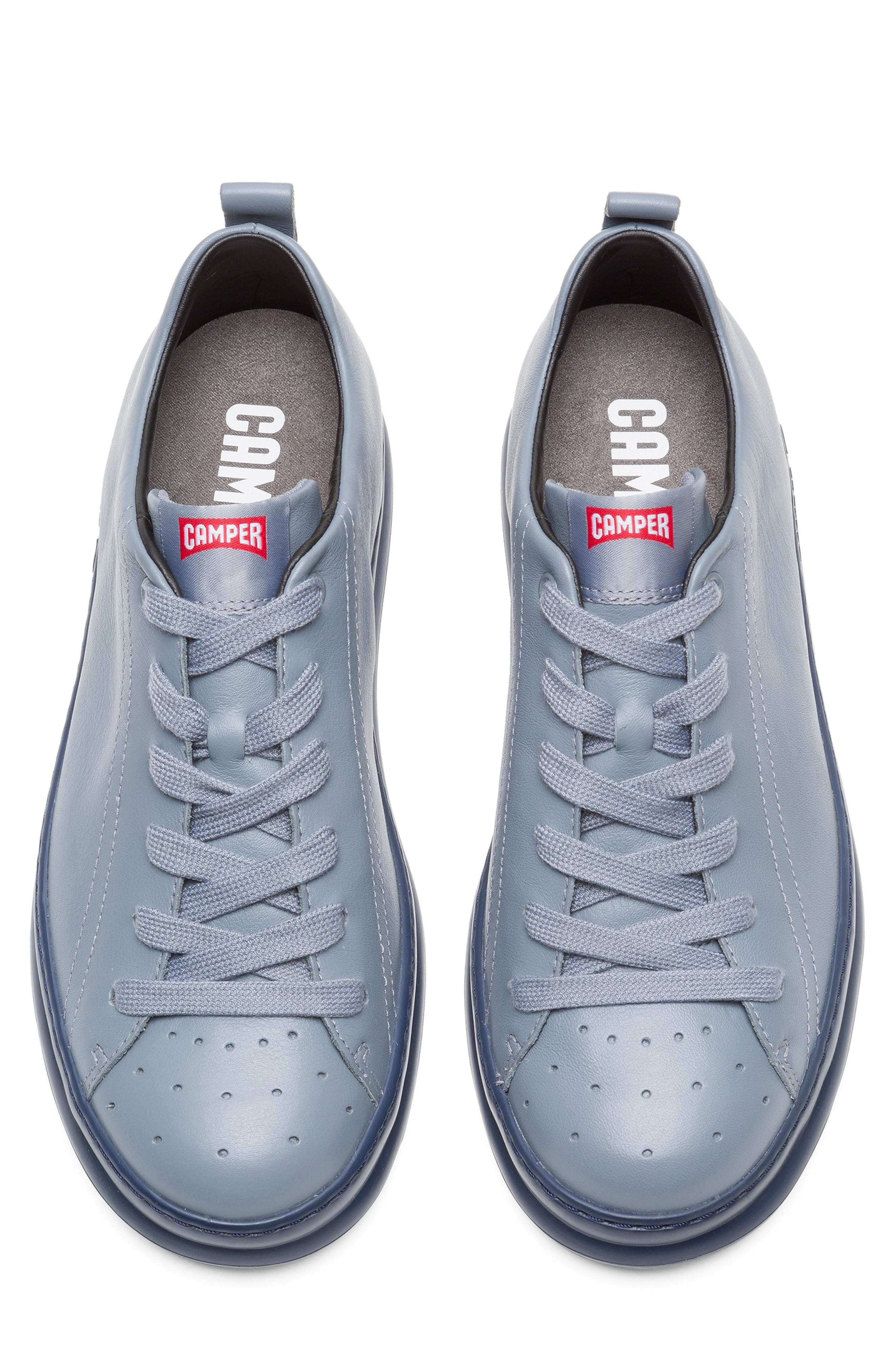 Runner Leather Sneaker, Alternate, color, MEDIUM GRAY