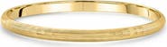 Bliss Diamond 5mm Brushed Bangle Bracelet 18k Gold Over Silver