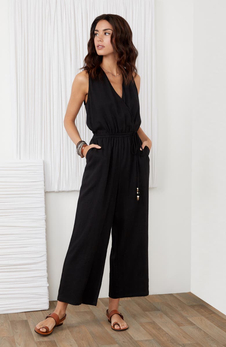 Karen Kane Sleeveless Wide Leg Jumpsuit, Alternate, color,