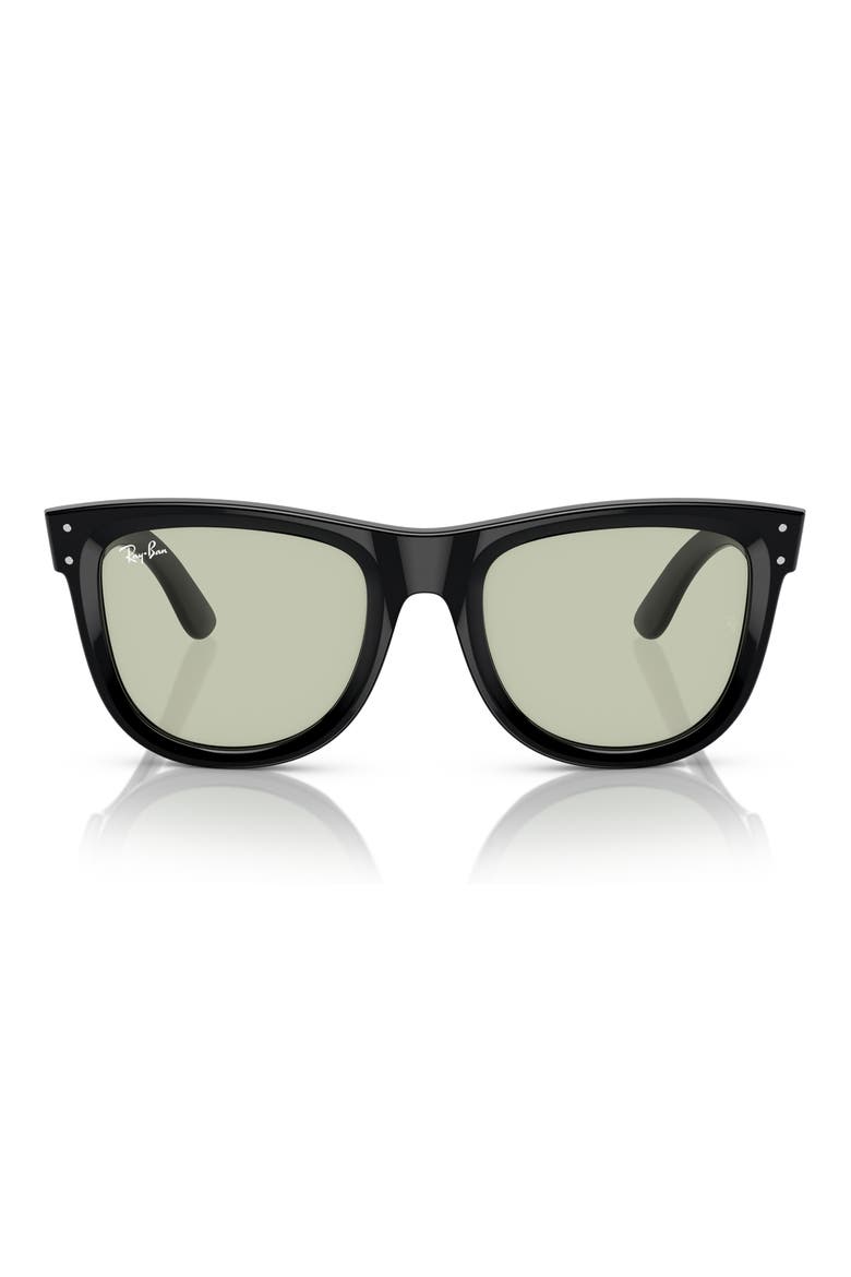 Wayfarer Reverse 53mm Square Sunglasses, Alternate, color, BLACK