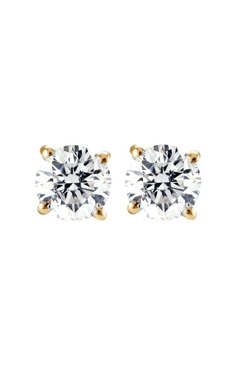 2 1/4 Ct T.W. Diamond Screw Back Studs Lab Grown 14k Gold