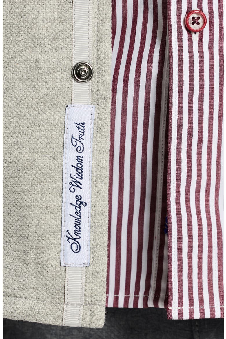 Kellan Knit Snap-Up Shirt Jacket, Alternate, color, LIGHT GREY