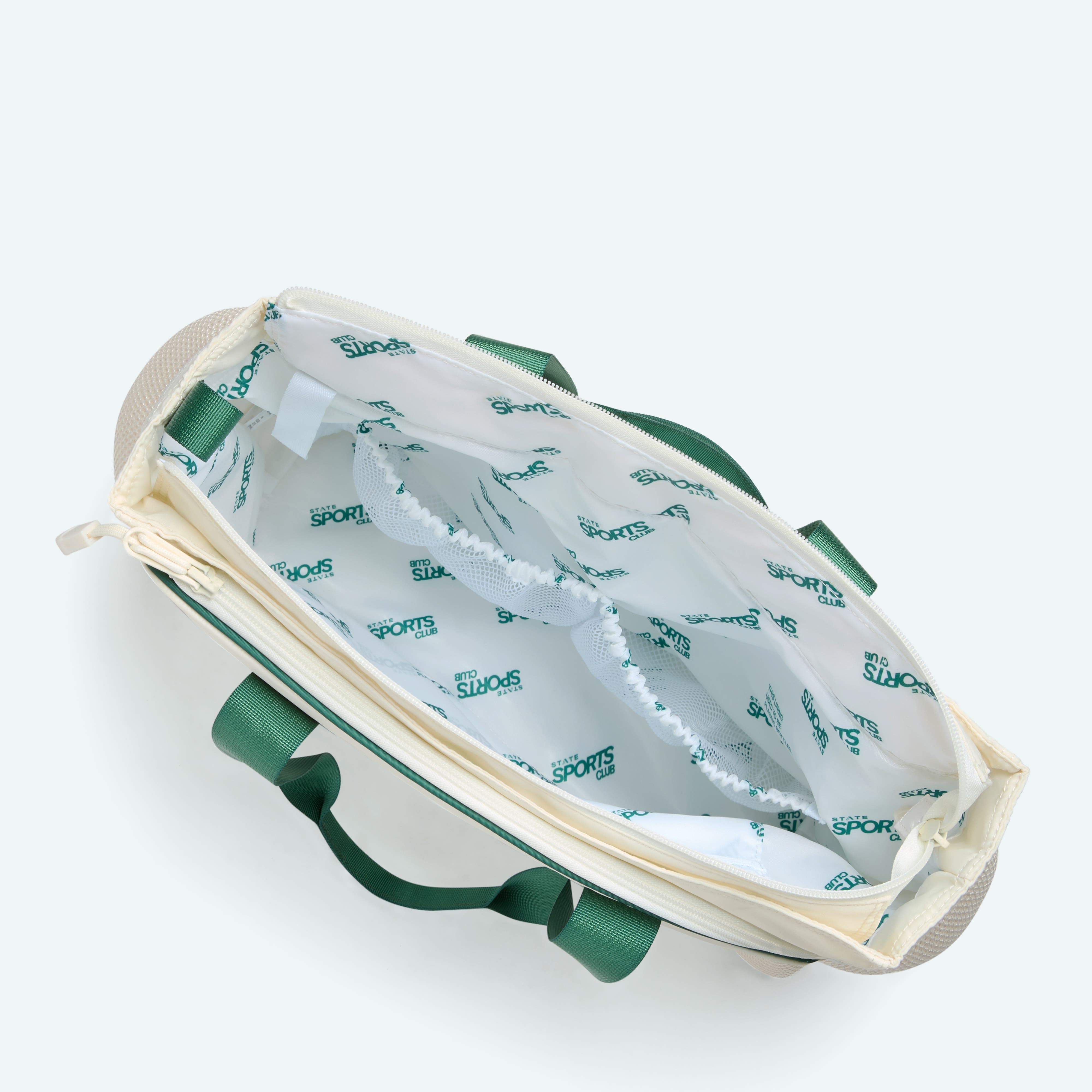 Riley Tennis Tote, Alternate, color, Ivory/Green