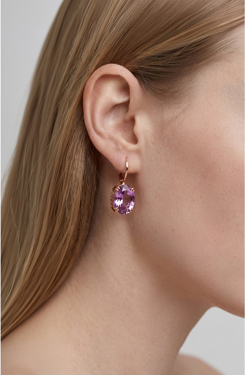 RETRO CHIC Grape Glow Earrings, Alternate, color, Purple & Gold