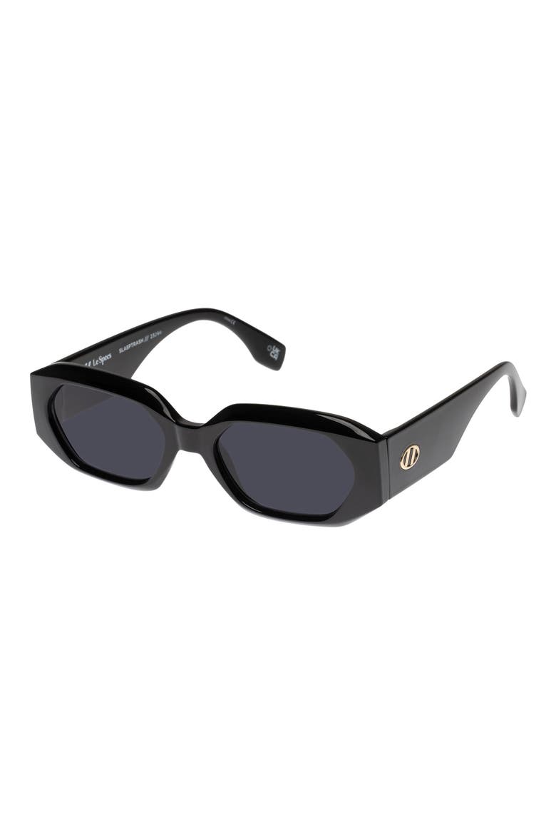 Slaptrash 54mm Oval Sunglasses, Alternate, color, BLACK / SMOKE MONO