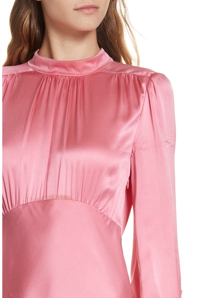 Elsie Silk Midi Dress, Alternate, color, PINK
