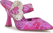 Jessica Simpson Favica Embellished Satin Slide Mule