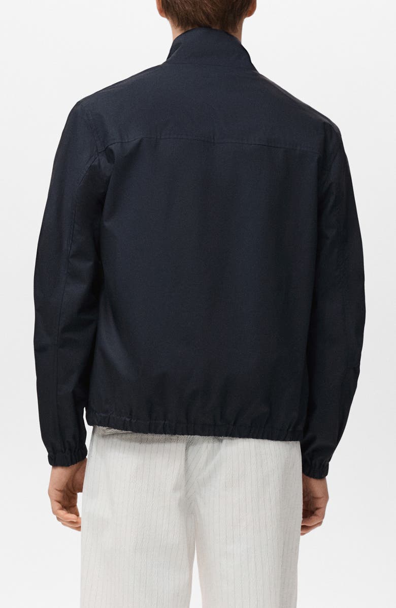 MANGO Stand Collar Cotton Zip Jacket, Alternate, color, 