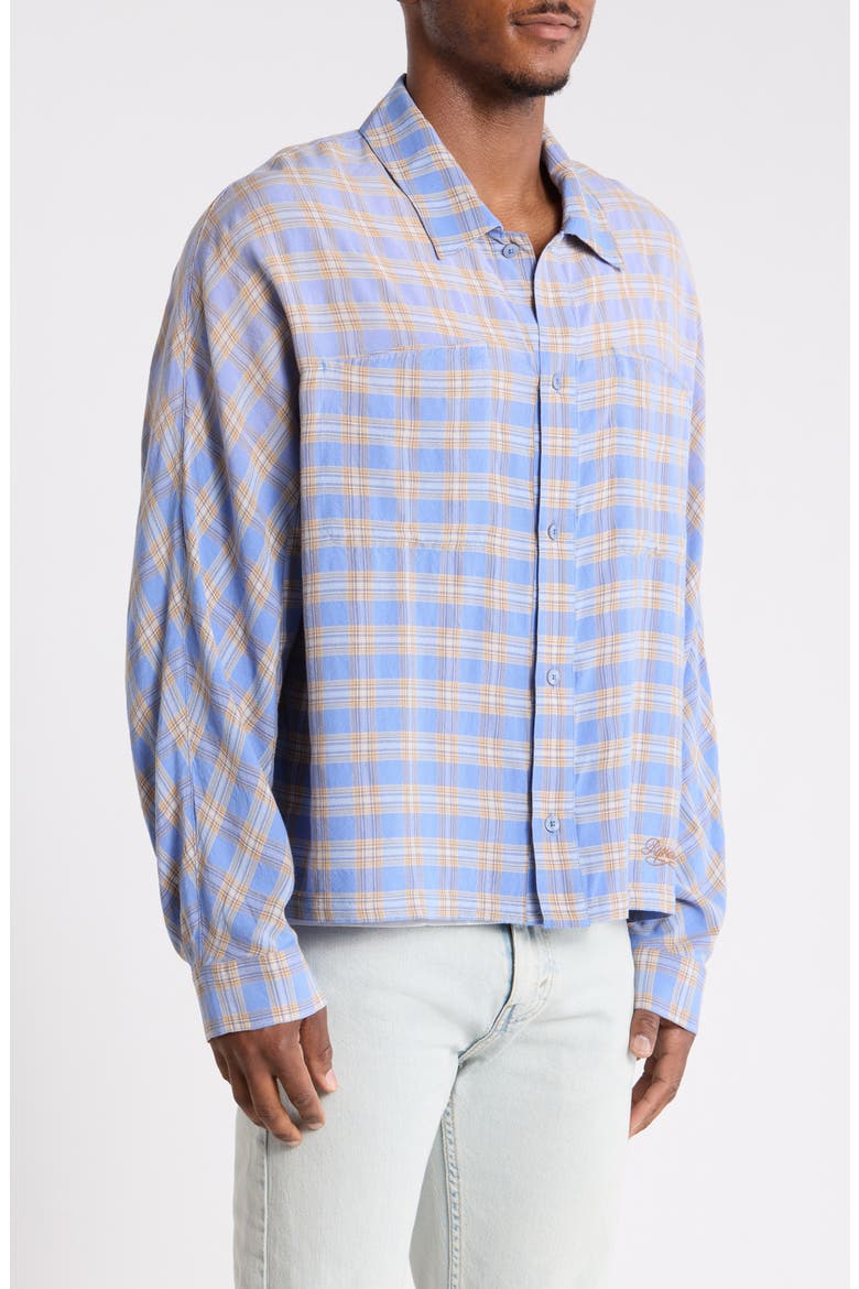 Santa Monica Flannel Button-Front Shirt, Alternate, color, DRIFT BLUE