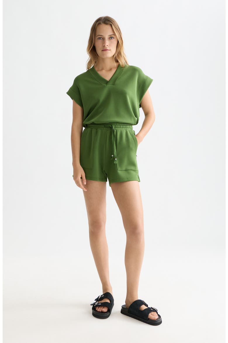 Drawstring Waist Shorts, Alternate, color, GARDEN GREEN