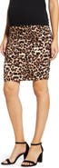 Angel Maternity Ruched Leopard Print Maternity Skirt