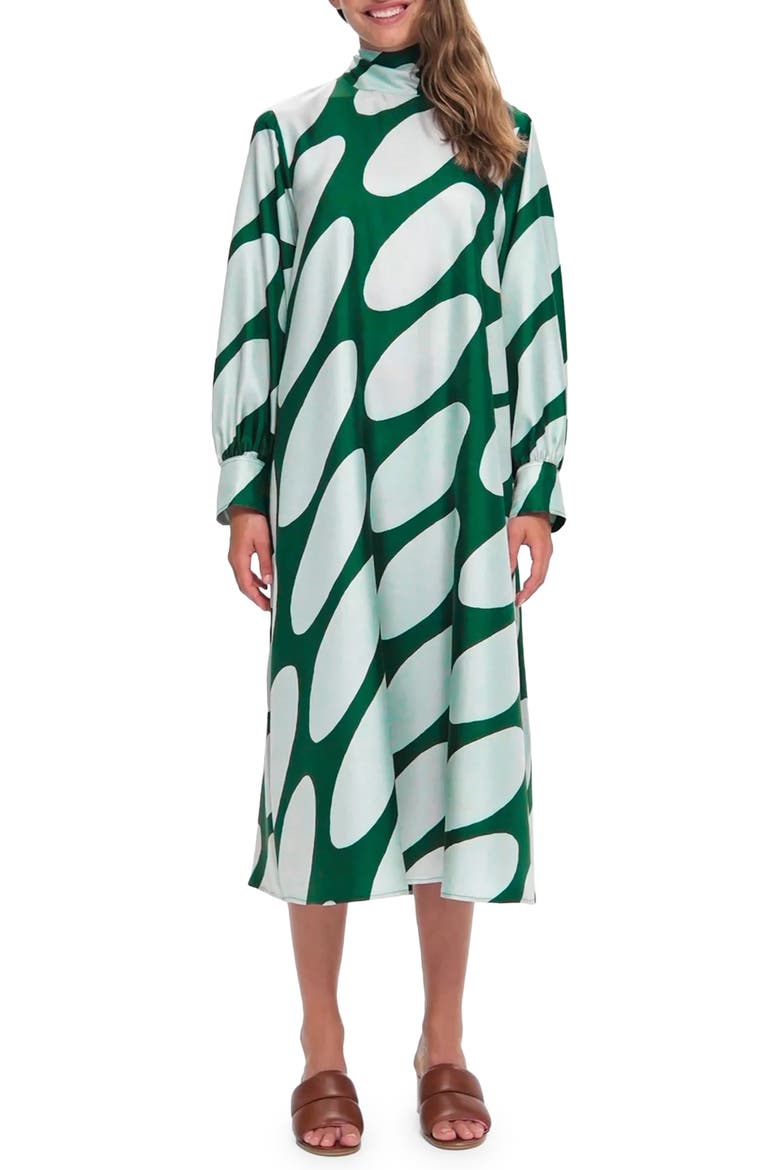 marimekko silk dress Kaunista Kukasta Kukkaan